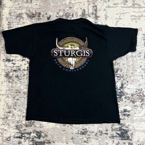 Vtg Fruit Of The Loom First Sturgis Rally Of 2000s Black Hills Black Tee 2XL